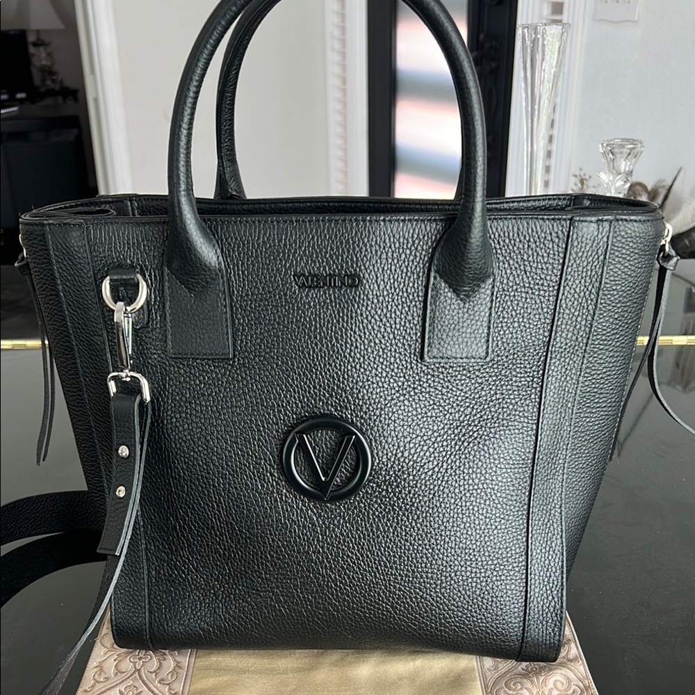 Valentino Black Leather Tote